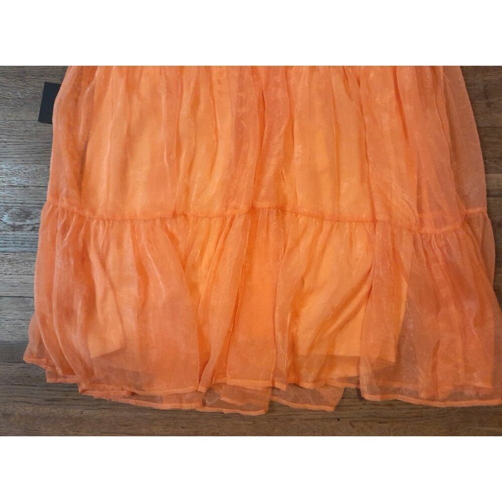 New Lulus Tiers to Style Orange Tiered Halter Maxi Dress Size L - Picture 7 of 11